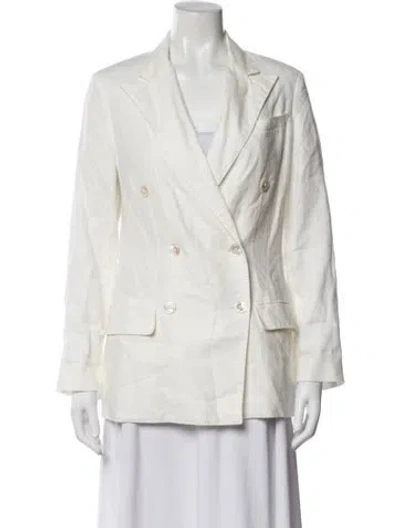Pre-owned Polo Ralph Lauren Linen Blazer In Neutral