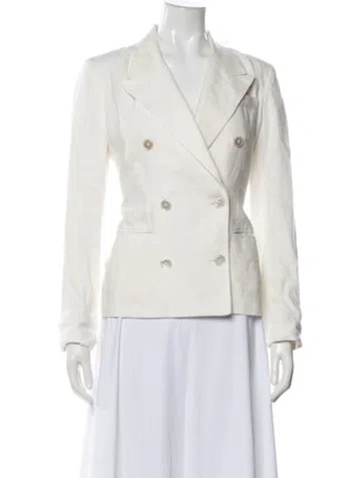 Pre-owned Polo Ralph Lauren Linen Blazer In Neutral