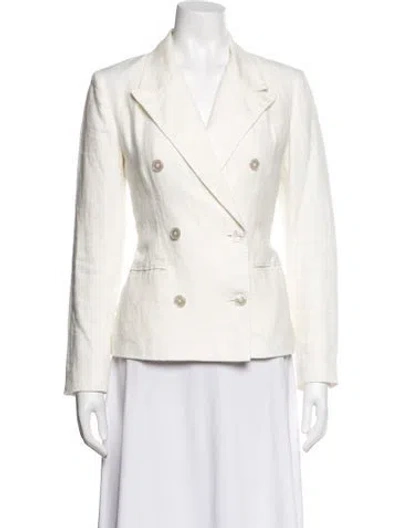 Pre-owned Polo Ralph Lauren Linen Blazer In Neutrals
