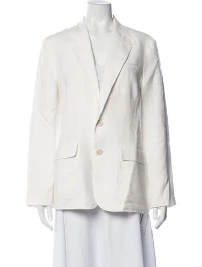 Pre-owned Polo Ralph Lauren Linen Blazer In Neutrals