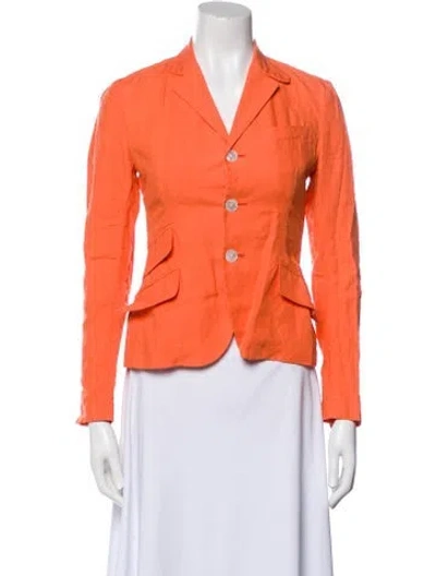 Pre-owned Polo Ralph Lauren Linen Blazer In Orange