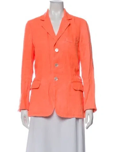 Pre-owned Polo Ralph Lauren Linen Blazer In Orange