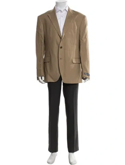 Pre-owned Polo Ralph Lauren Linen Blazer W/ Tags In Neutral