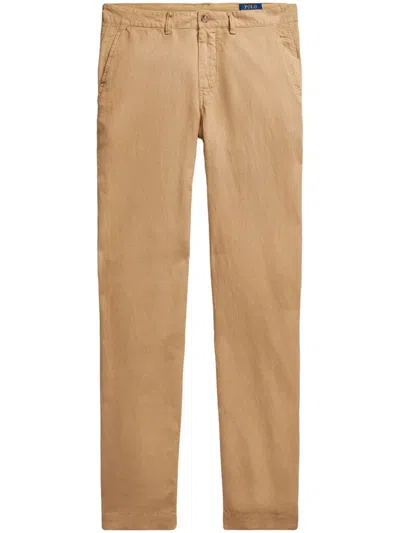 Polo Ralph Lauren Bedford Cotton-blend Slim-leg Trousers In 中性色