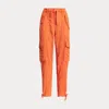 Polo Ralph Lauren Linen-blend Twill Cargo Trouser In Orange