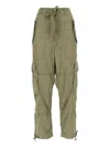 Polo Ralph Lauren Green Cargo Tapered Pants With Drawstring In Lyocell Blend Woman In Olive Green