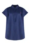 Polo Ralph Lauren Midnight Royal Linen Shirt With Classic Collar In Blue