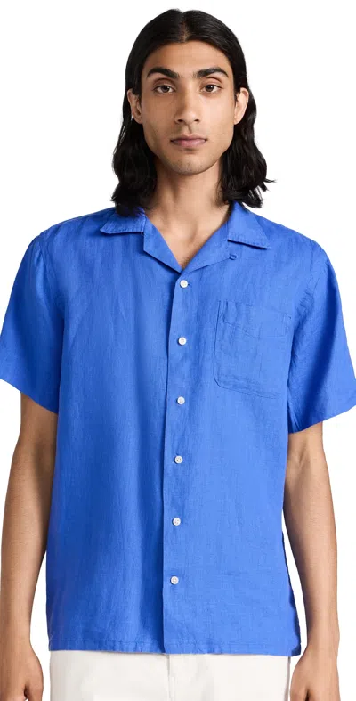 Polo Ralph Lauren Linen Button Down Shirt Maidstone Blue