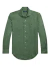 Polo Ralph Lauren Linen Button-up Shirt In Green
