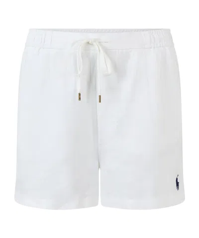 Polo Ralph Lauren Linen Casual Shorts In White