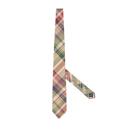 Polo Ralph Lauren Linen Check Tie In Multi