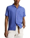 Polo Ralph Lauren Classic Fit Linen Camp Shirt In Blue