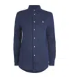 Polo Ralph Lauren Logo-embroidered Linen Shirt In Navy