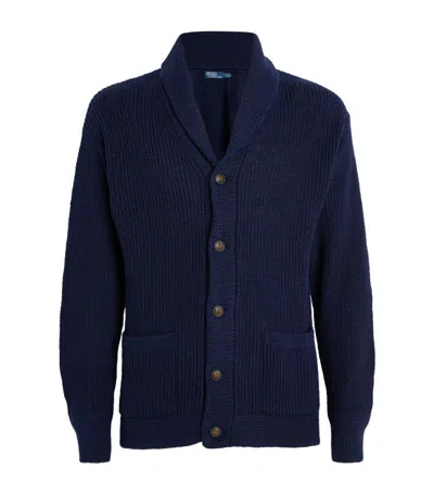 Polo Ralph Lauren Linen-cotton Cardigan In Blue