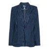 Polo Ralph Lauren Linen-cotton Pinstripe Blazer In Blue