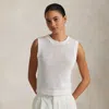 Polo Ralph Lauren Linen-cotton Sleeveless Sweater Tank In White