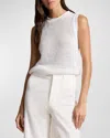 Polo Ralph Lauren Linen-cotton Sleeveless Sweater Tank In White