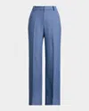 Polo Ralph Lauren Linen-cotton Twill Wide-leg Pants In Blue