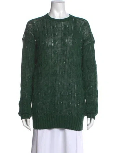 Pre-owned Polo Ralph Lauren Linen Crew Neck Sweater In Green