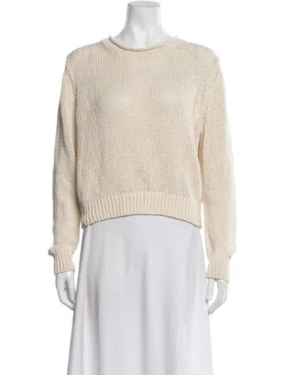 Pre-owned Polo Ralph Lauren Linen Crew Neck Sweater In Neutral