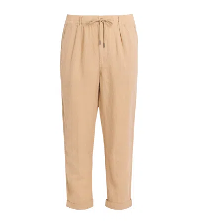 Polo Ralph Lauren Polo Prepster Slim Tapered Linen Pant In Coastalbeige