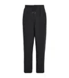 Polo Ralph Lauren Linen Drawstring Trousers In Black