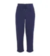 Polo Ralph Lauren Pleated Trousers With Drawstring Waist In Navy