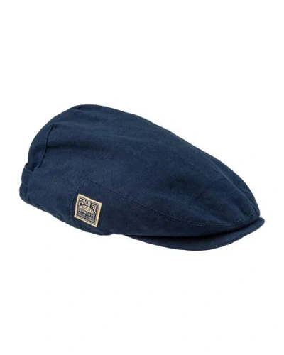 Polo Ralph Lauren Linen Flat Cap In Blue