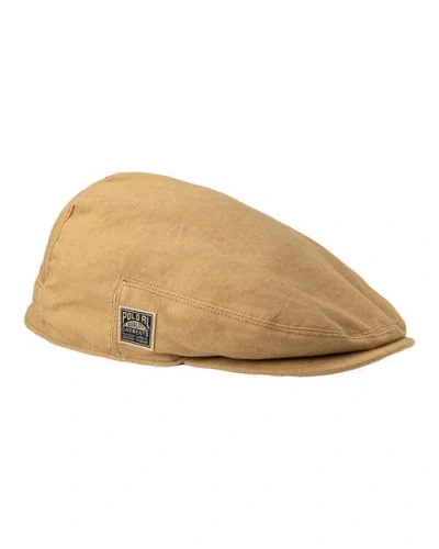 Polo Ralph Lauren Linen Flat Cap In Brown