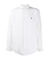 Polo Ralph Lauren Embroidered-logo Cotton Shirt In White
