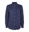 Polo Ralph Lauren Logo-embroidered Linen Shirt In Navy