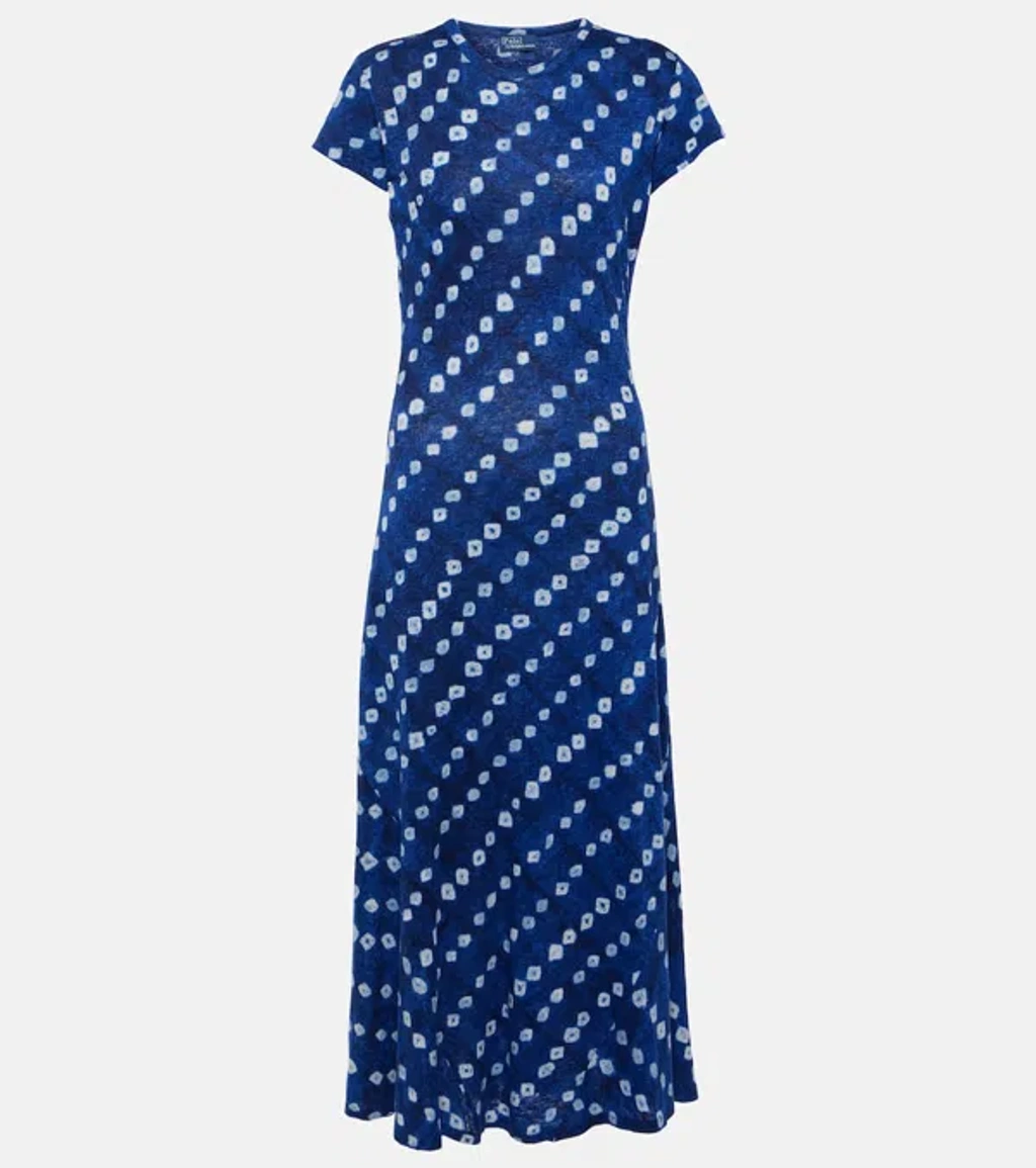 Polo Ralph Lauren Linen Maxi Dress In Blue | ModeSens