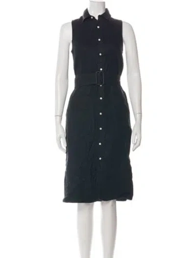 Pre-owned Polo Ralph Lauren Linen Mini Dress In Black