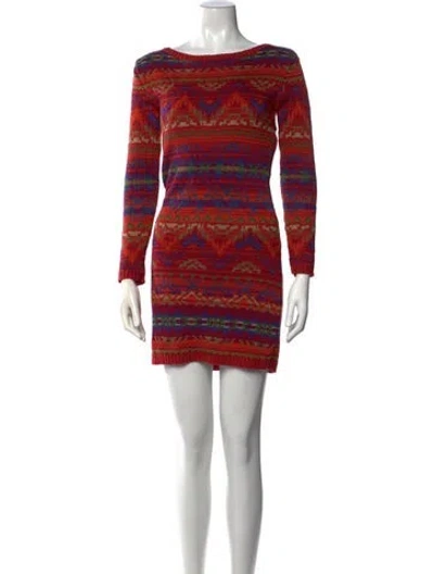 Pre-owned Polo Ralph Lauren Linen Mini Dress In Red