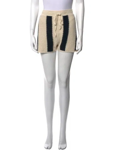 Pre-owned Polo Ralph Lauren Linen Mini Shorts In Blue