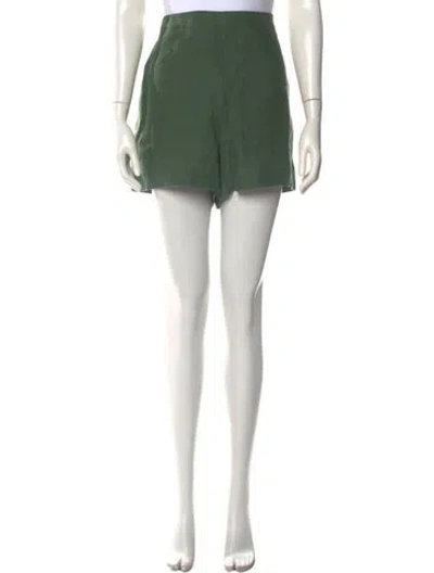 Pre-owned Polo Ralph Lauren Linen Mini Shorts In Green