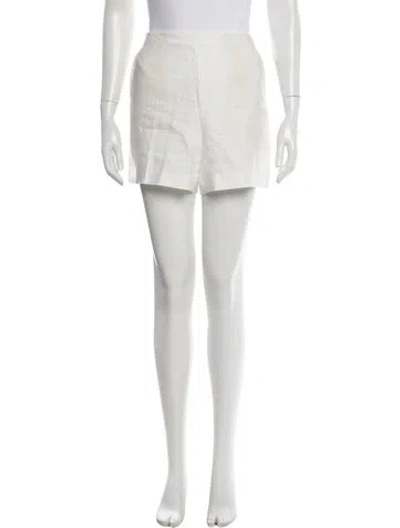Pre-owned Polo Ralph Lauren Linen Mini Shorts In White