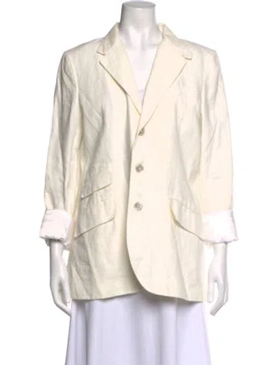 Pre-owned Polo Ralph Lauren Linen Open Front Sweater In Neutrals