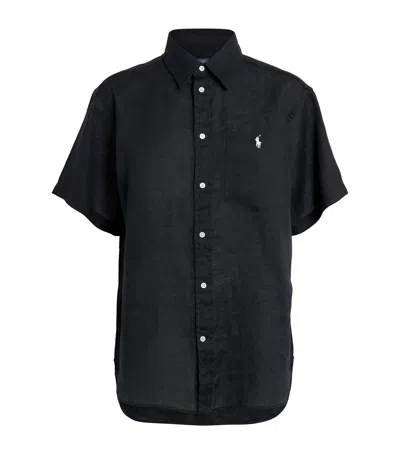 Polo Ralph Lauren Linen Oversized Shirt In Multi
