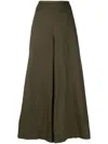 Polo Ralph Lauren Linen Ultra Wide-leg Pants In Green
