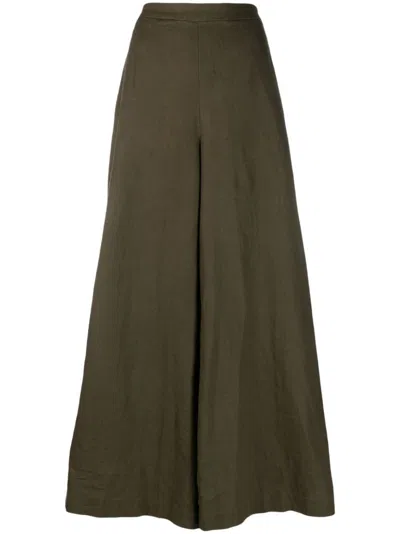 Polo Ralph Lauren Linen Ultra Wide-leg Pants In Green