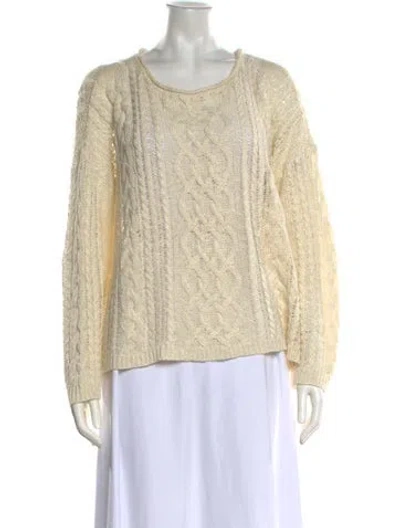 Pre-owned Polo Ralph Lauren Linen Patterned Sweater In Neutrals