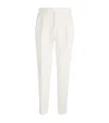 Polo Ralph Lauren Wool Barathea Pleated Trousers In Neutral