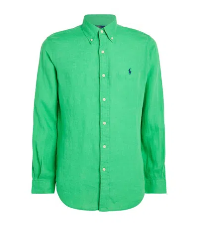 Polo Ralph Lauren Polo Pony Linen Shirt In Green