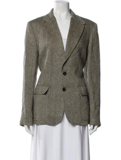 Pre-owned Polo Ralph Lauren Linen Printed Blazer