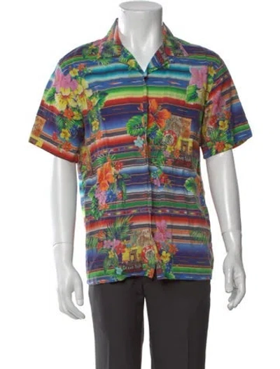 Pre-owned Polo Ralph Lauren Linen Printed Shirt In Multi