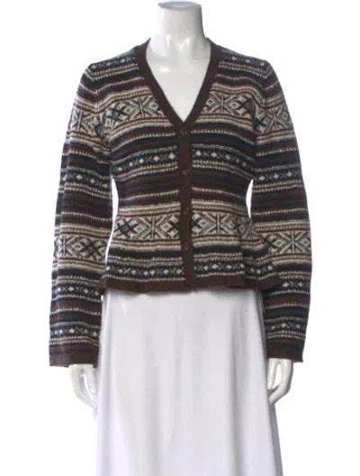 Pre-owned Polo Ralph Lauren Linen Printed Sweater In Multi