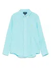 Polo Ralph Lauren Linen Shirt In Blue