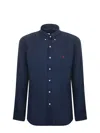 Polo Ralph Lauren Mens Navy Long-sleeved Garment-dyed Custom-fit Cotton Oxford Shirt Xl In Blue