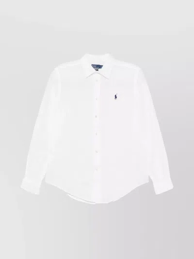 POLO RALPH LAUREN LINEN SHIRT BOX PLEATS